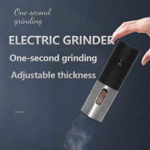 Hand-Held Stainless Steel Plastic Electric Pepper Grinder Black Pepper Mills With Led Light