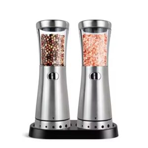 Hot Sale Customized Kitchen Grinder Bottle Automatic Gravity Salt and Pepper Mill Set