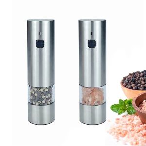 USB Rechargeable Stainless Steel Colorful Electric Salt and Pepper Grinder