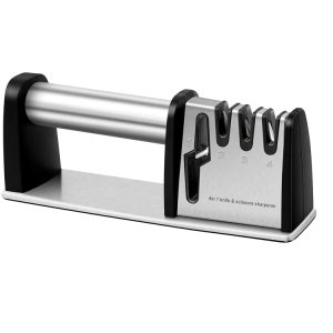 High Quality Durable Restore and Polish Blades Best Manual 3 Stage Kitchen Knife Sharpener with Non Slip Handle