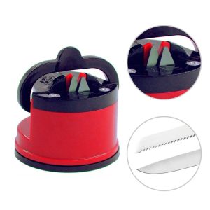 Hand-Free Kitchen Tungsten Mini Knife Scissors Sharpener with Suction Base