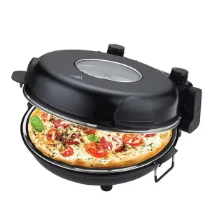 Pizza Oven Easy Cleaning Timer Control Viewable Window Electric Pizza Maker With Thermometer